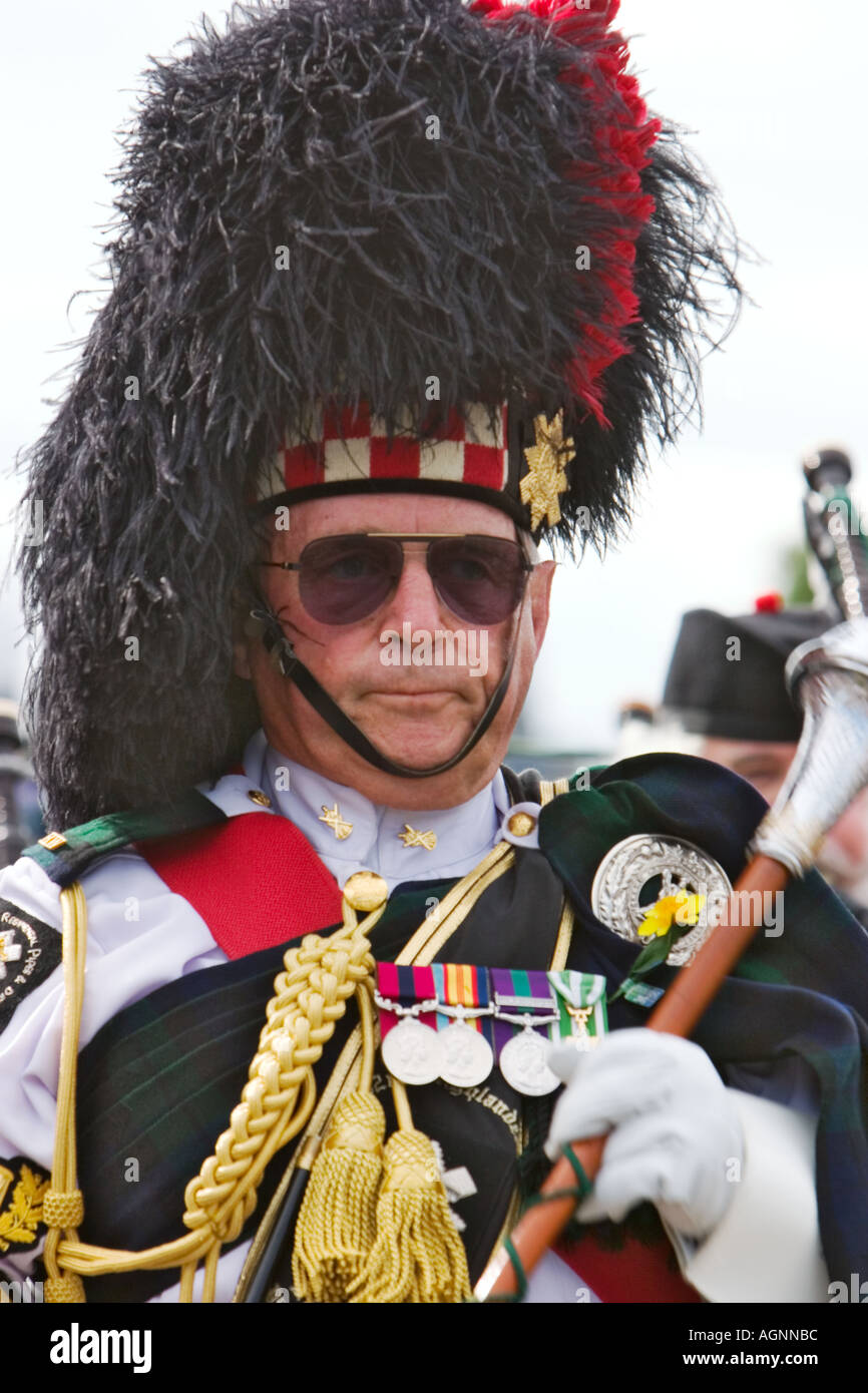 Drum Major Phil Bowater 42nd 42 Highlander Regimental Pipes Drums from