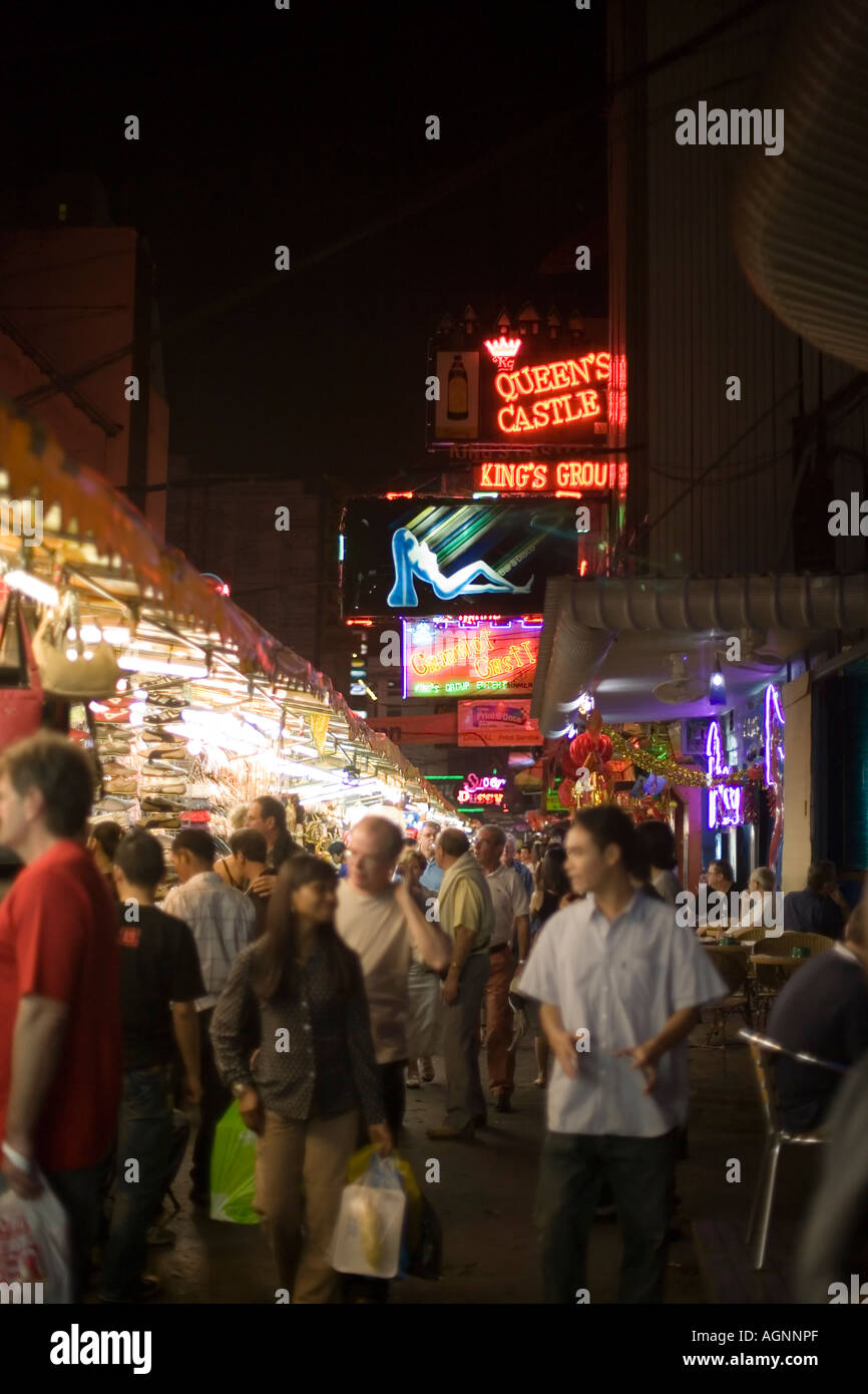 Patpong red light and entertainment district Bang Rak district Bangkok Thailand Stock Photo