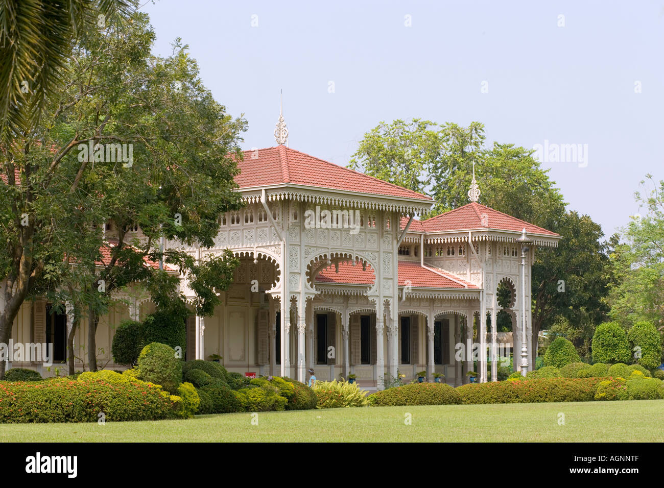 Part of Abhisek Dusit Throne Hall Dusit palace garden grounds Bangkok Thailand Stock Photo