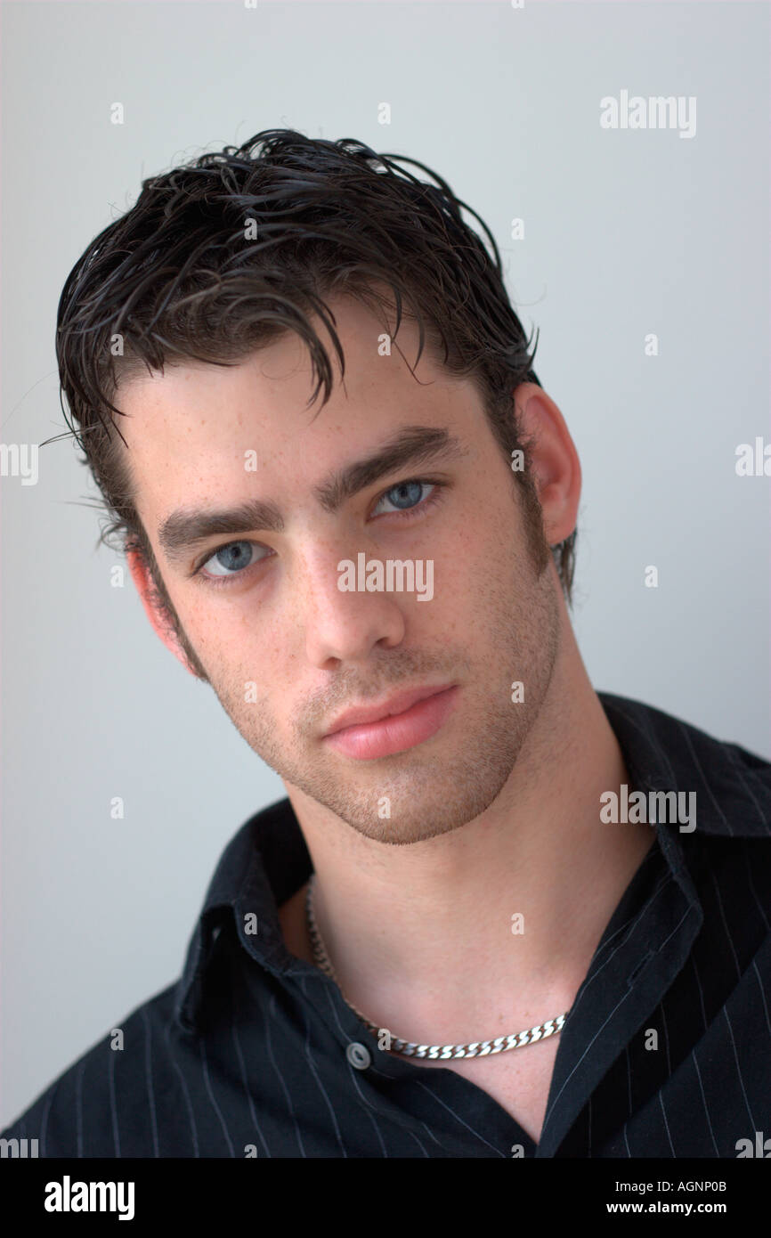 Good looking male model twenties Stock Photo