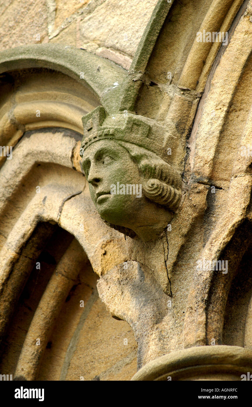 Detail from the west façade cathedral church of St Peter St Wilfrid