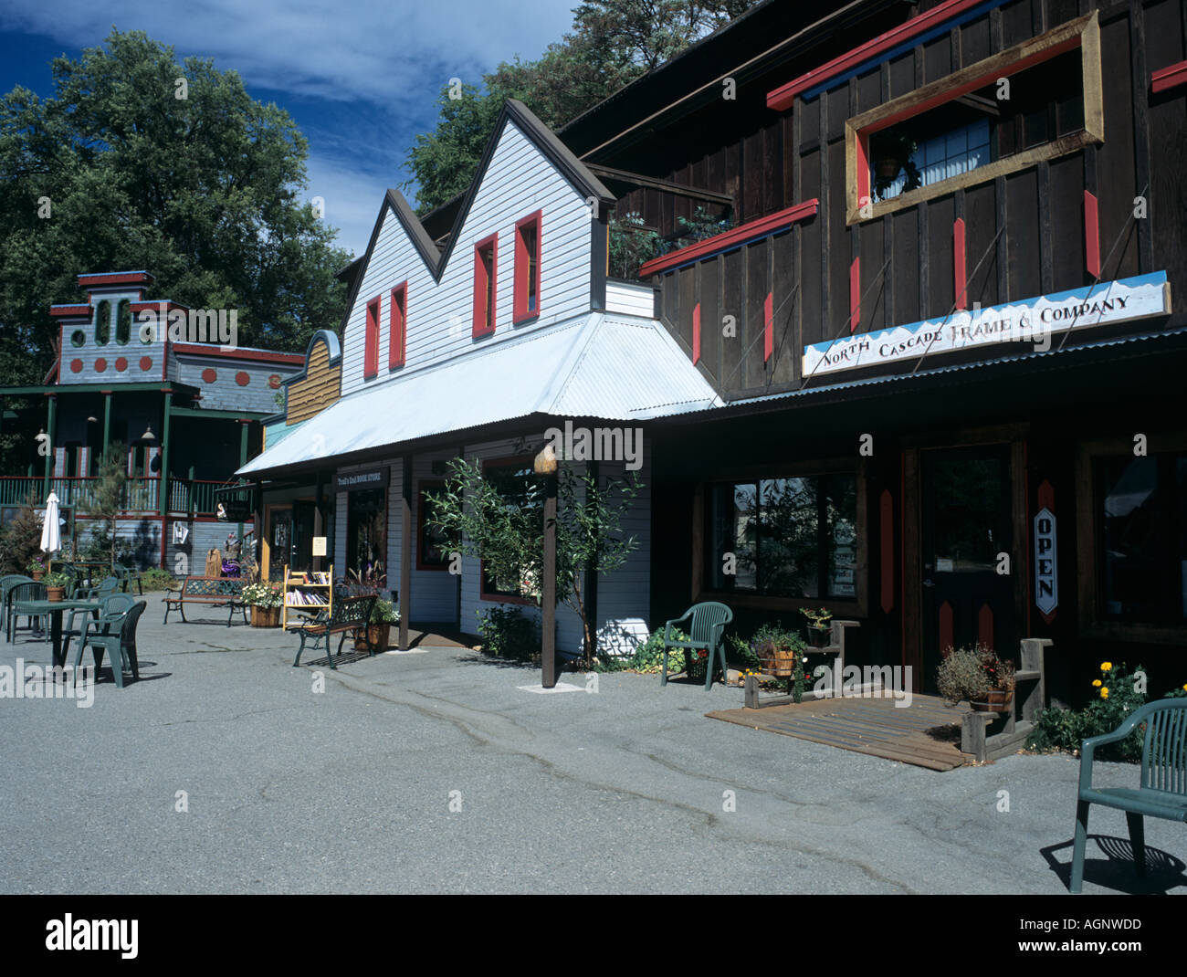 SHOPS in WINTHROP on North Cascades Scenic Highway have a frontier town