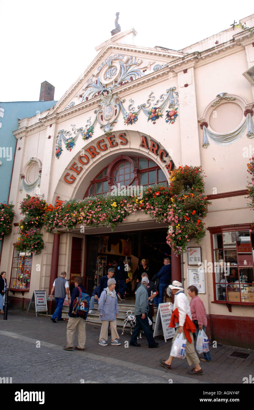 Georges Arcade in Falmouth Cornwall England UK Stock Photo