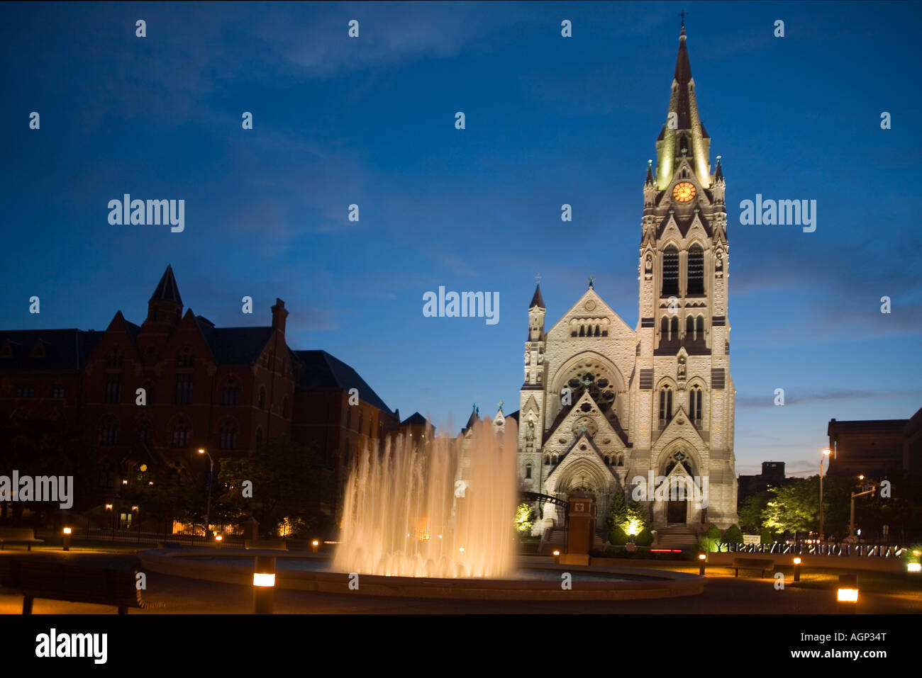Saint Francis Xavier College Church at St Louis University in St Louis, MO. Stock Photo