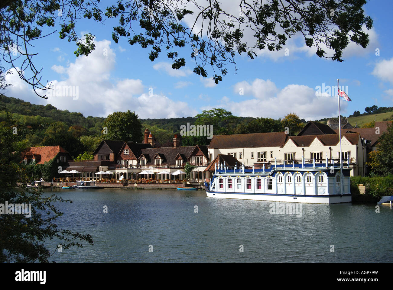 The Swan restaurant at Streatley over River Thames, Streatley, Berkshire, England, United Kingdom Stock Photo