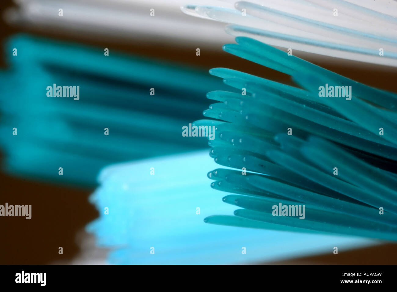 extreme macro magnification of a toothbrush Stock Photo - Alamy