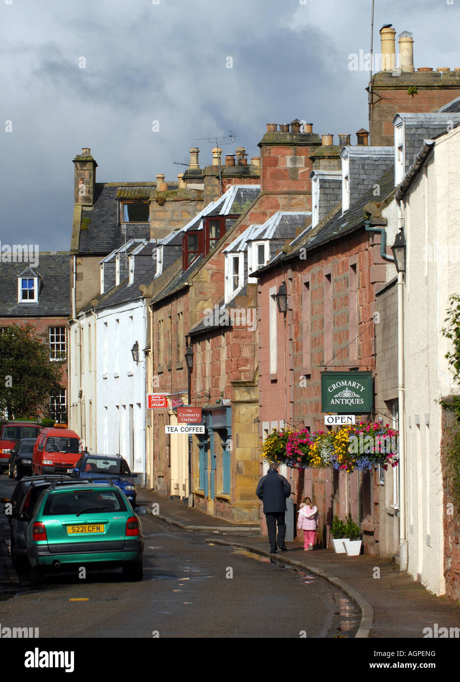 CROMARTY VILLAGE CENTRE ON THE CROMARTY FIRTH,SCOTLAND.UK Stock Photo