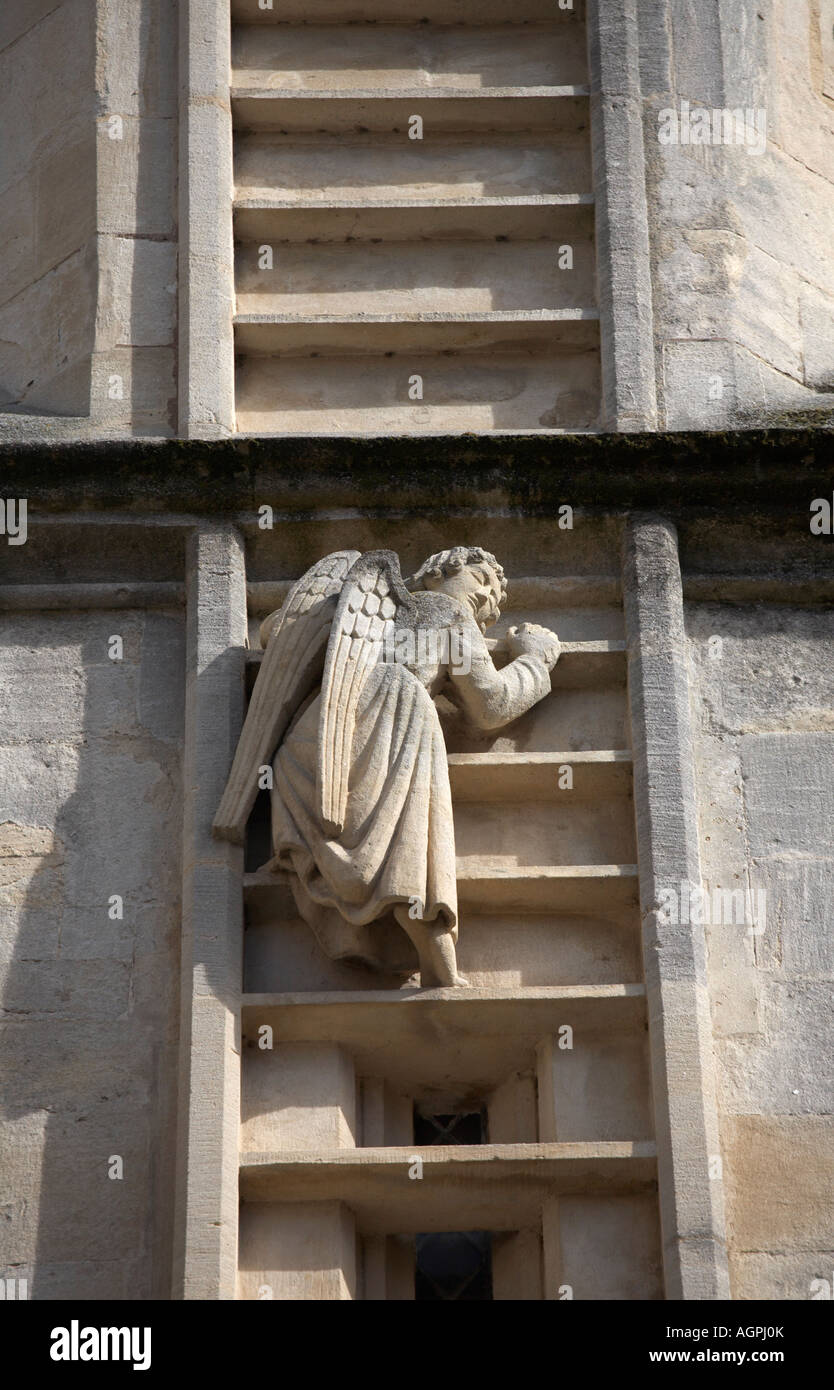 One of the angels climbing Jacob s Ladder to heaven Bath Abbey Somerset ...