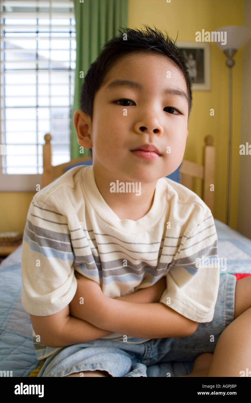Little Boy with Attitude Stock Photo Alamy