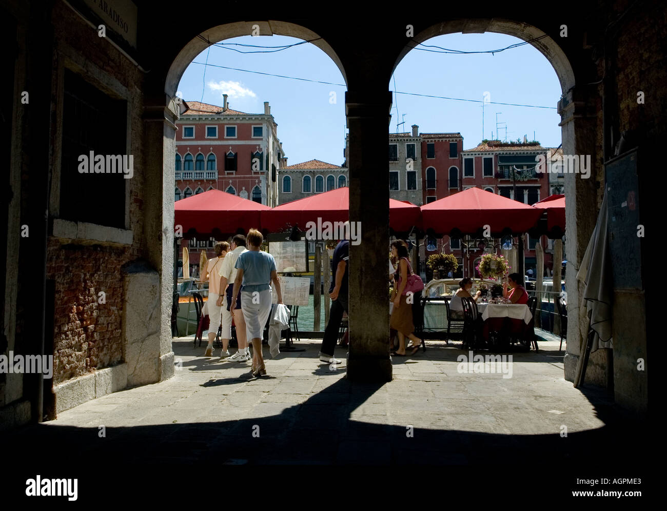 archway Riva del Ferro Venice Stock Photo