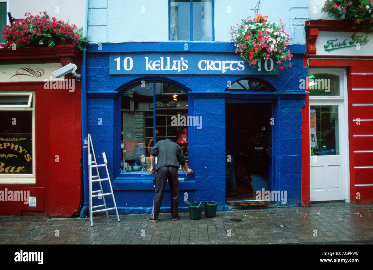 Pedestrian precinct / Galway / Fussgaengerzone Stock Photo