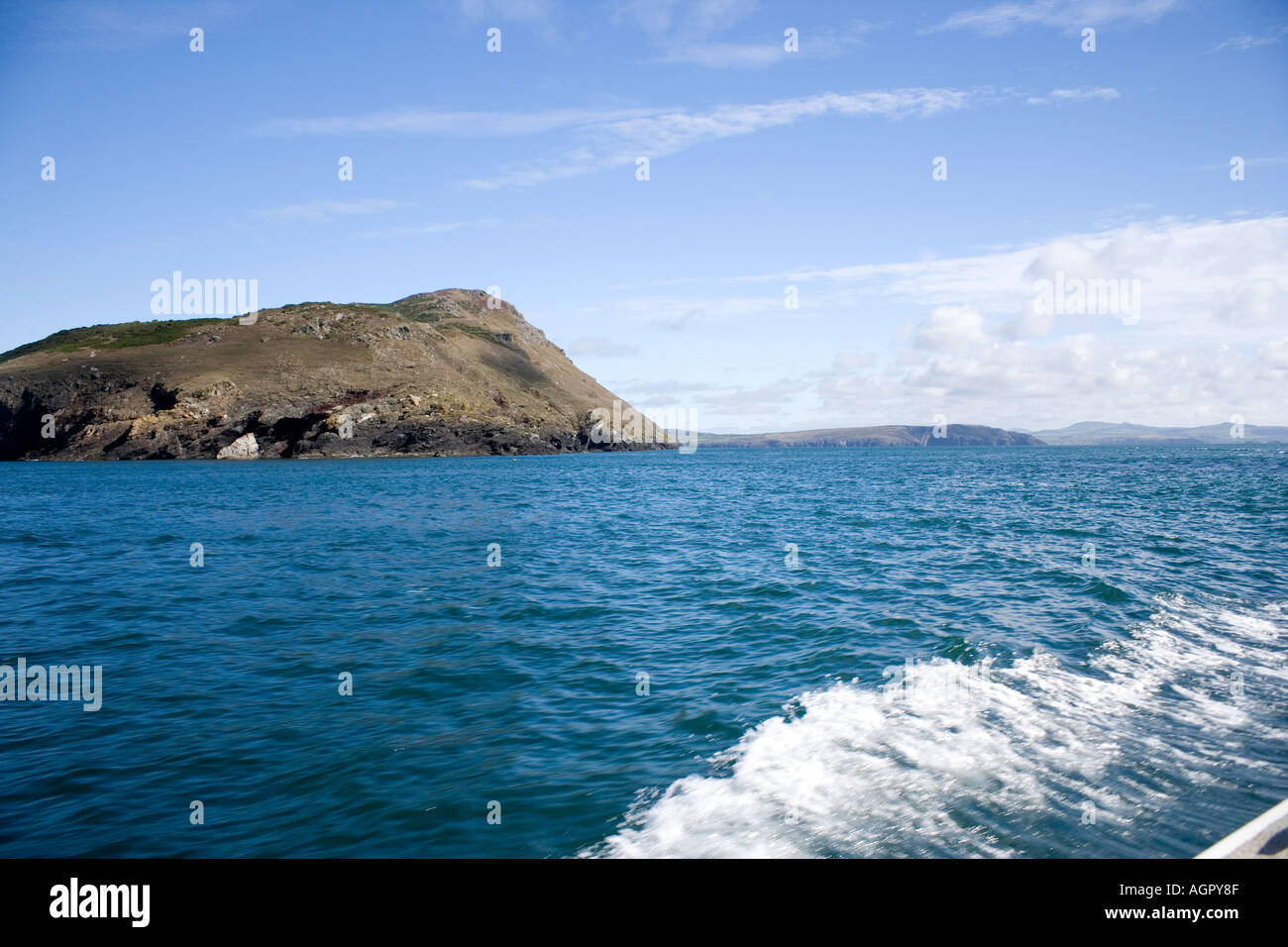 On a boat trip to Bardsey Island from Aberdaron Lleyn Peninsula North ...