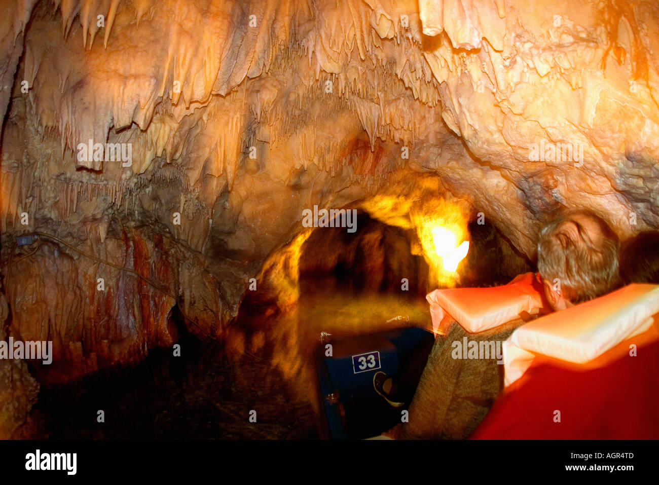 Stalactite Cave / Dirou Stock Photo