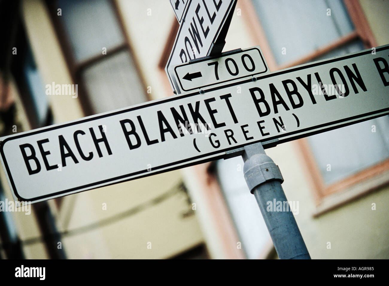 California, San Francisco, Beach Blanket Babylon Street aka Green