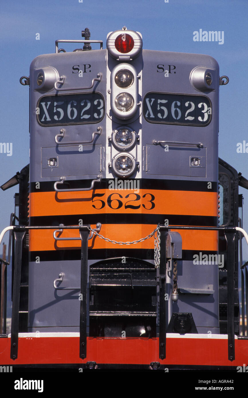 California, Oakland, Southern Pacific locomotive Stock Photo