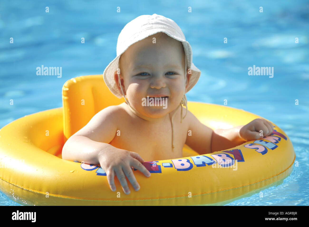 baby boy swimming