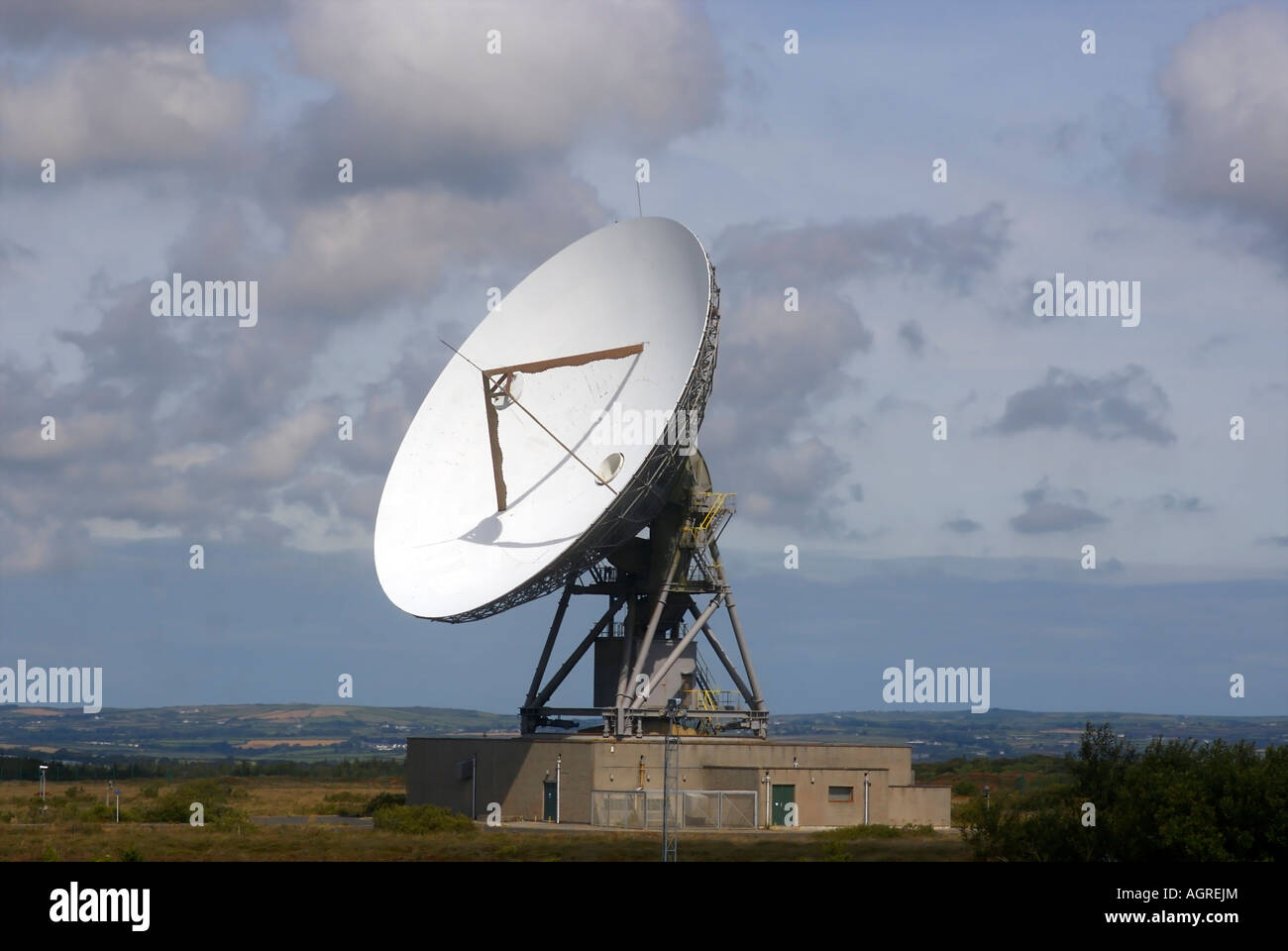 satellite earth station goonhilly down cornwall england uk Stock Photo