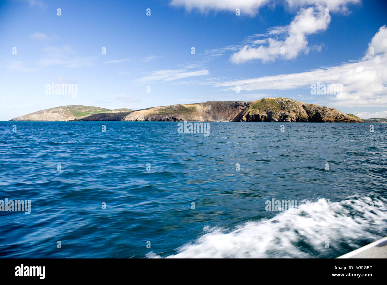 On a boat trip to Bardsey Island from Aberdaron Lleyn Peninsula North ...