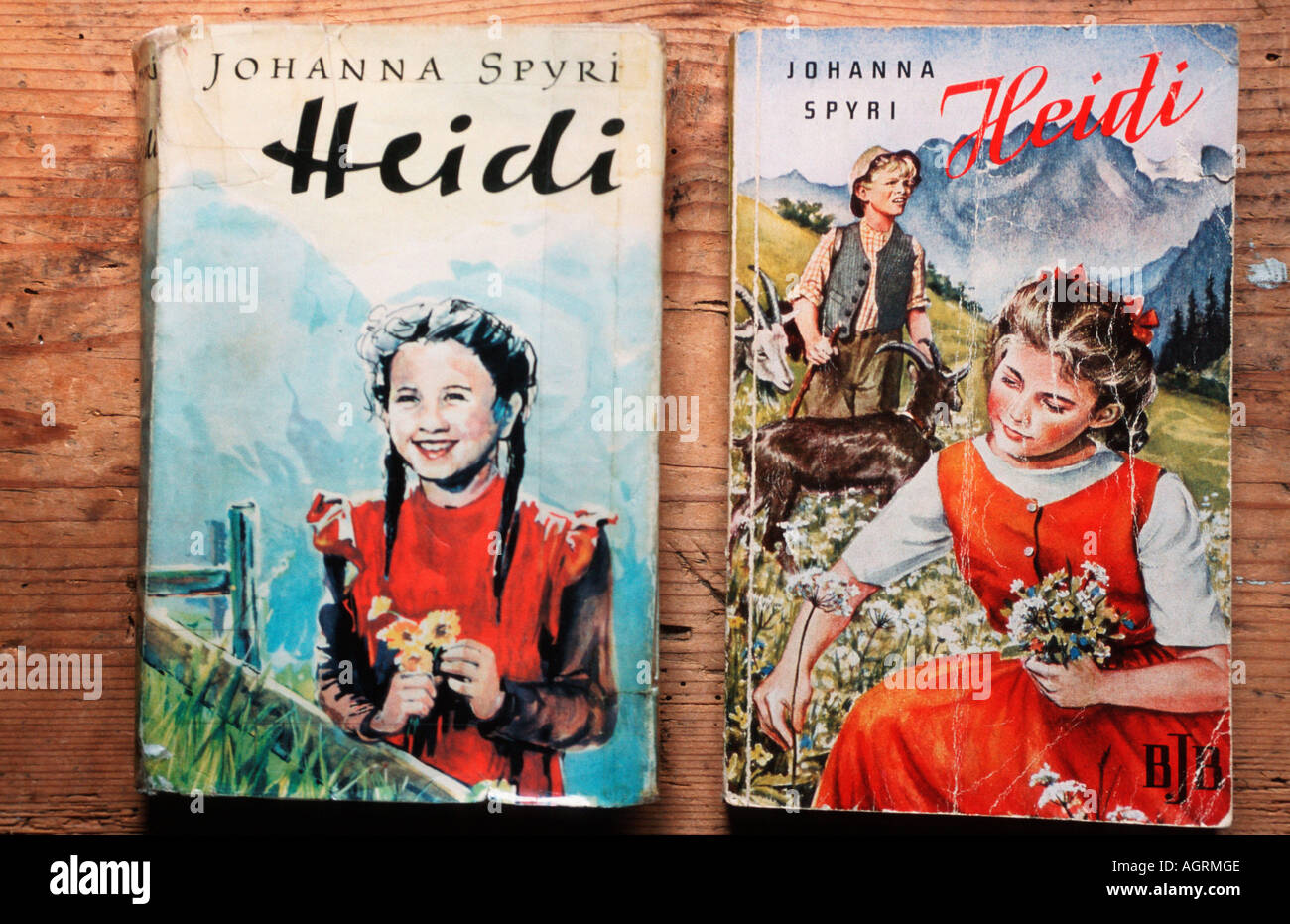Old Heidi books / Heidi museum Stock Photo