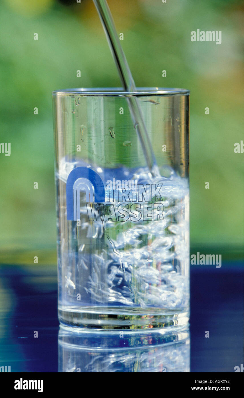 Tumbler / Trinkglas / Trinkwasser Stock Photo