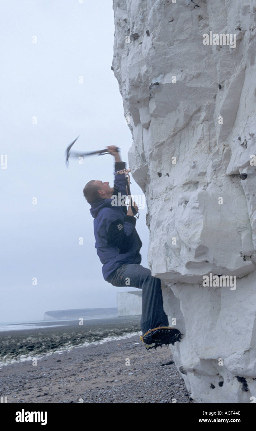 Ice cliff climber hi-res stock photography and images - Alamy