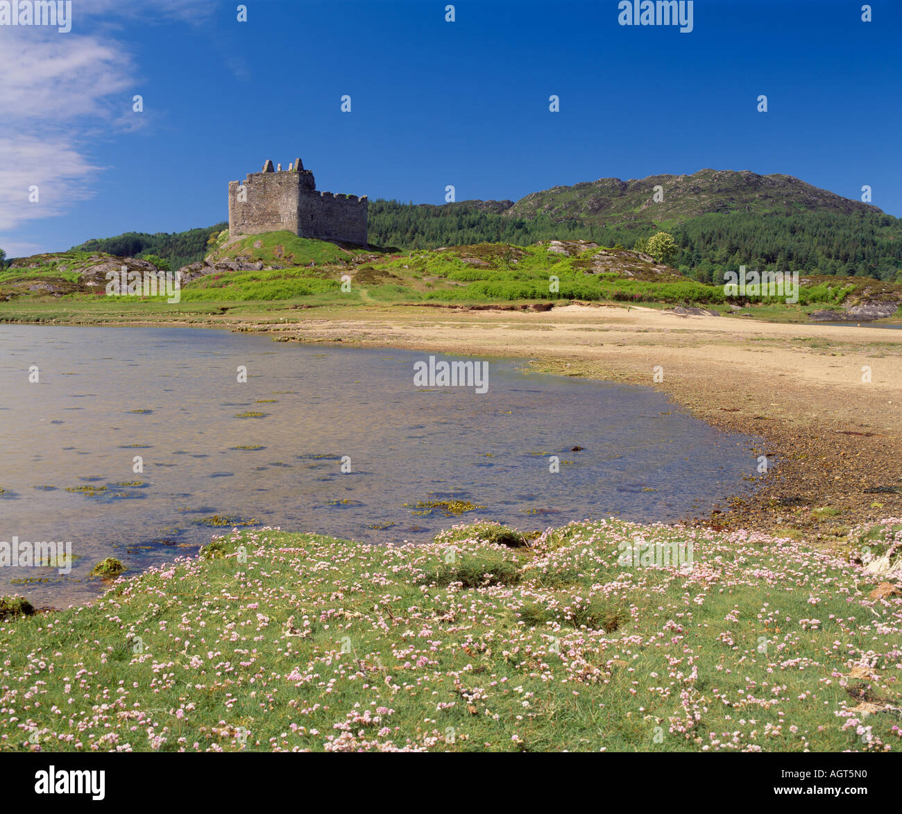 Scotland, Highland, Lochaber, Moidart, Castle Tioram Stock Photo