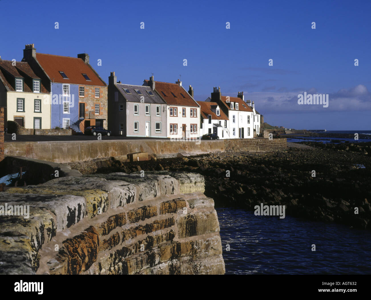 dh East neuk Scotland ST MONANCE FIFE White walls red pan tiled houses