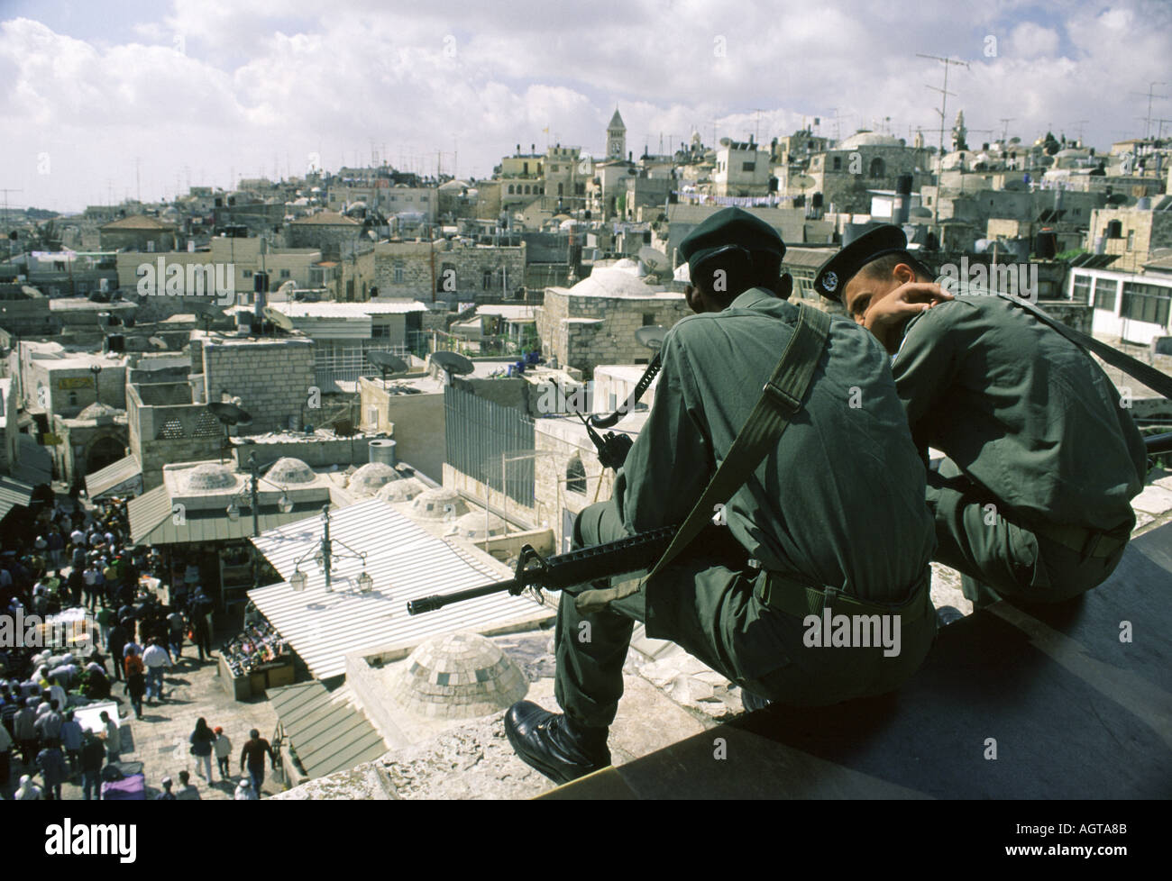 Israeli soldiers Damascus gate Old city Jerusalem Al Quds Israel