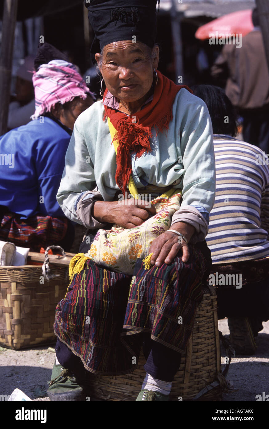 Achang Woman in Yunnan, China Stock Photo