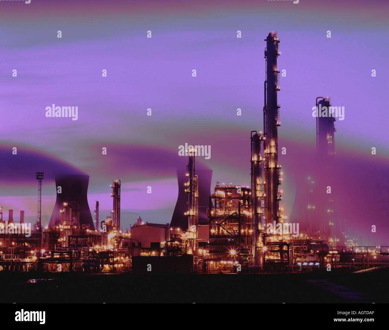 UK Scotland Grangemouth Oil Refinery Stock Photo