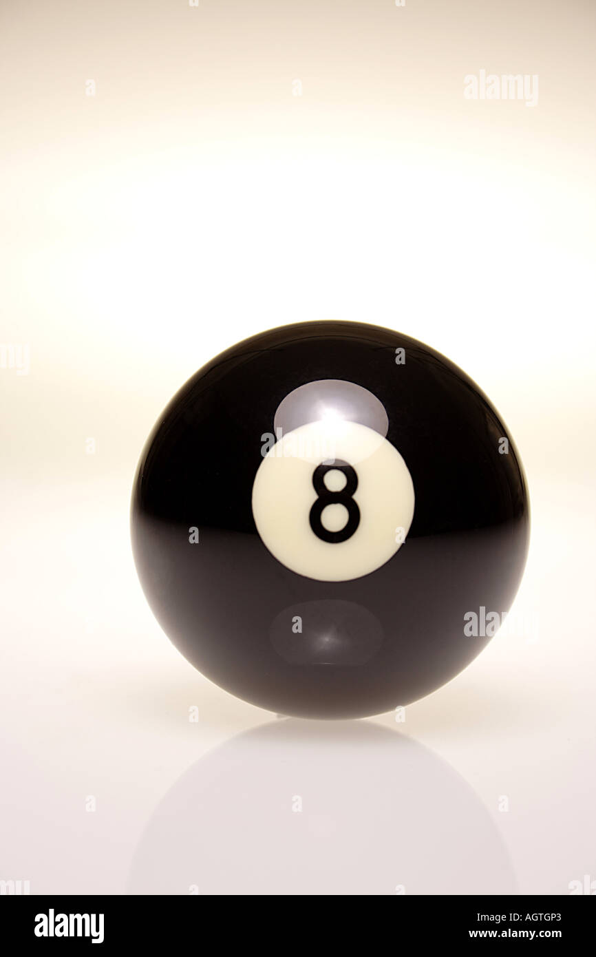 VDA79698 Snooker and pool ball black number eight Stock Photo