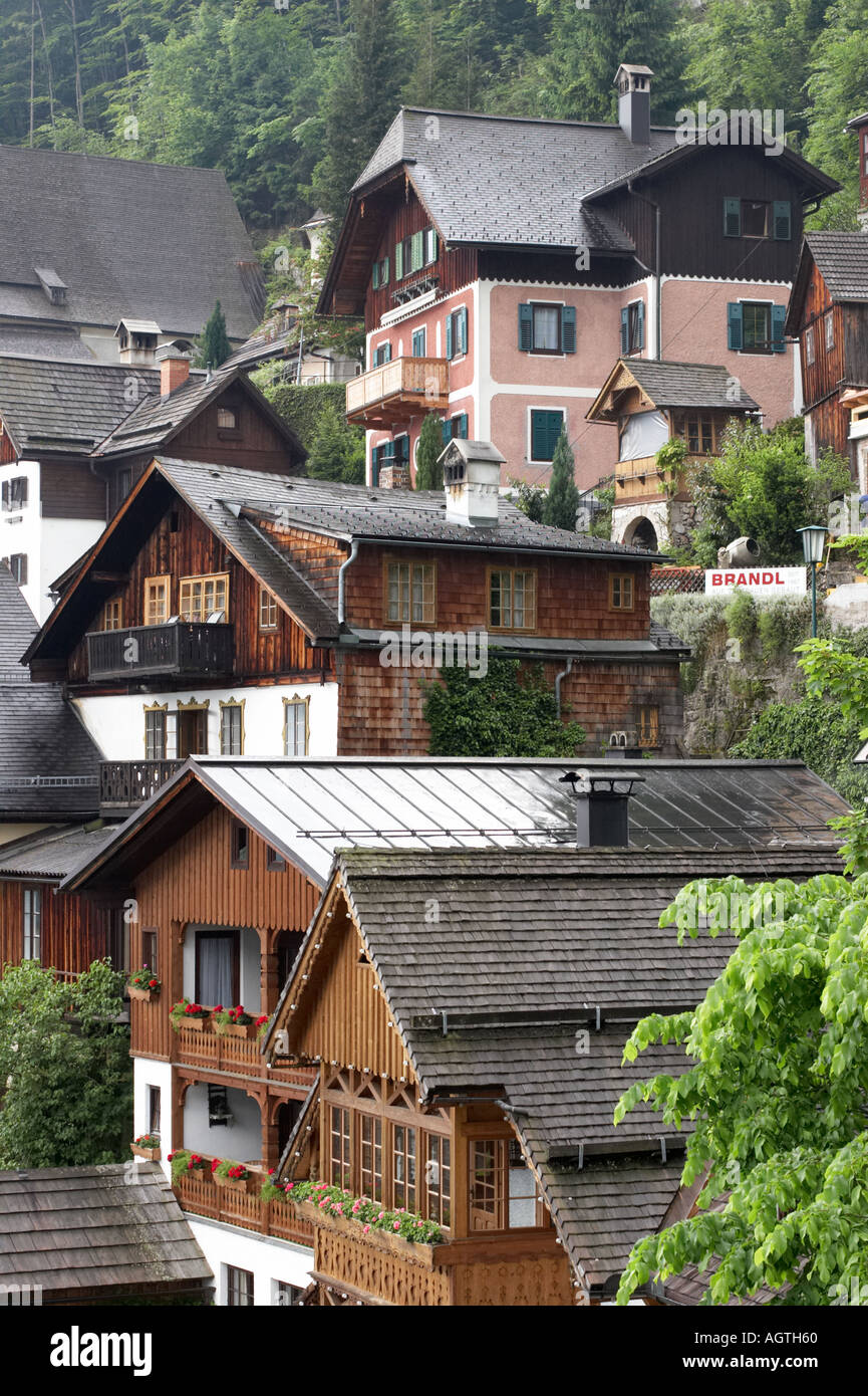 Houses of Hallstatt village. Salzkammergut, Austria Stock Photo Alamy