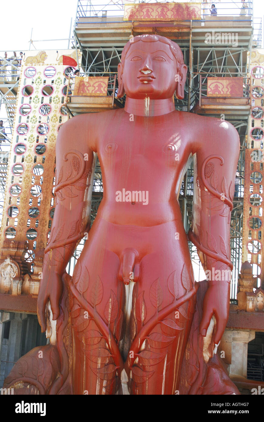 VMM79997 Mastabhishek Bahubali Statue Sravanbelagola Banglore Karnataka India Stock Photo
