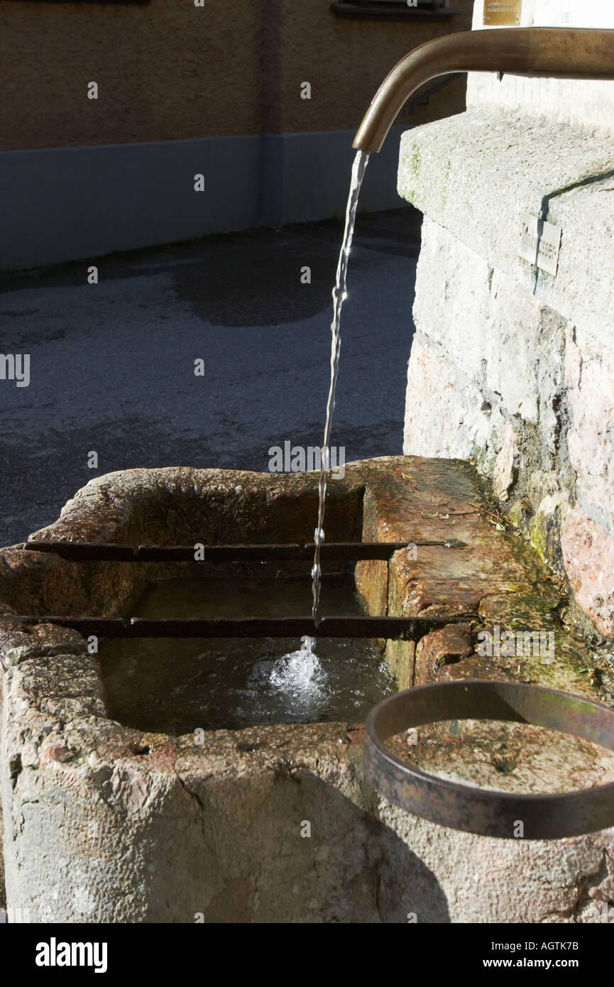 Source of drinking water in hallstatt village salzkammergut austria