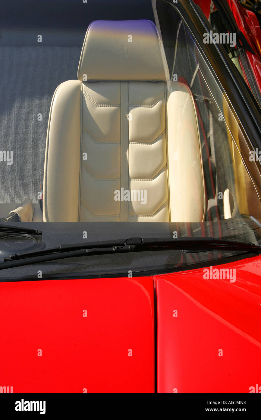 Seat of Ferrari Car Stock Photo