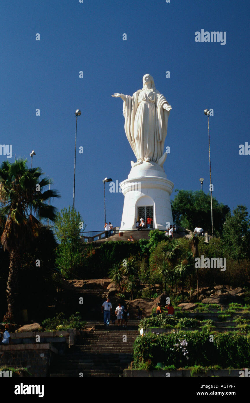 Statue of Christ / Santiago de Chile Stock Photo Alamy