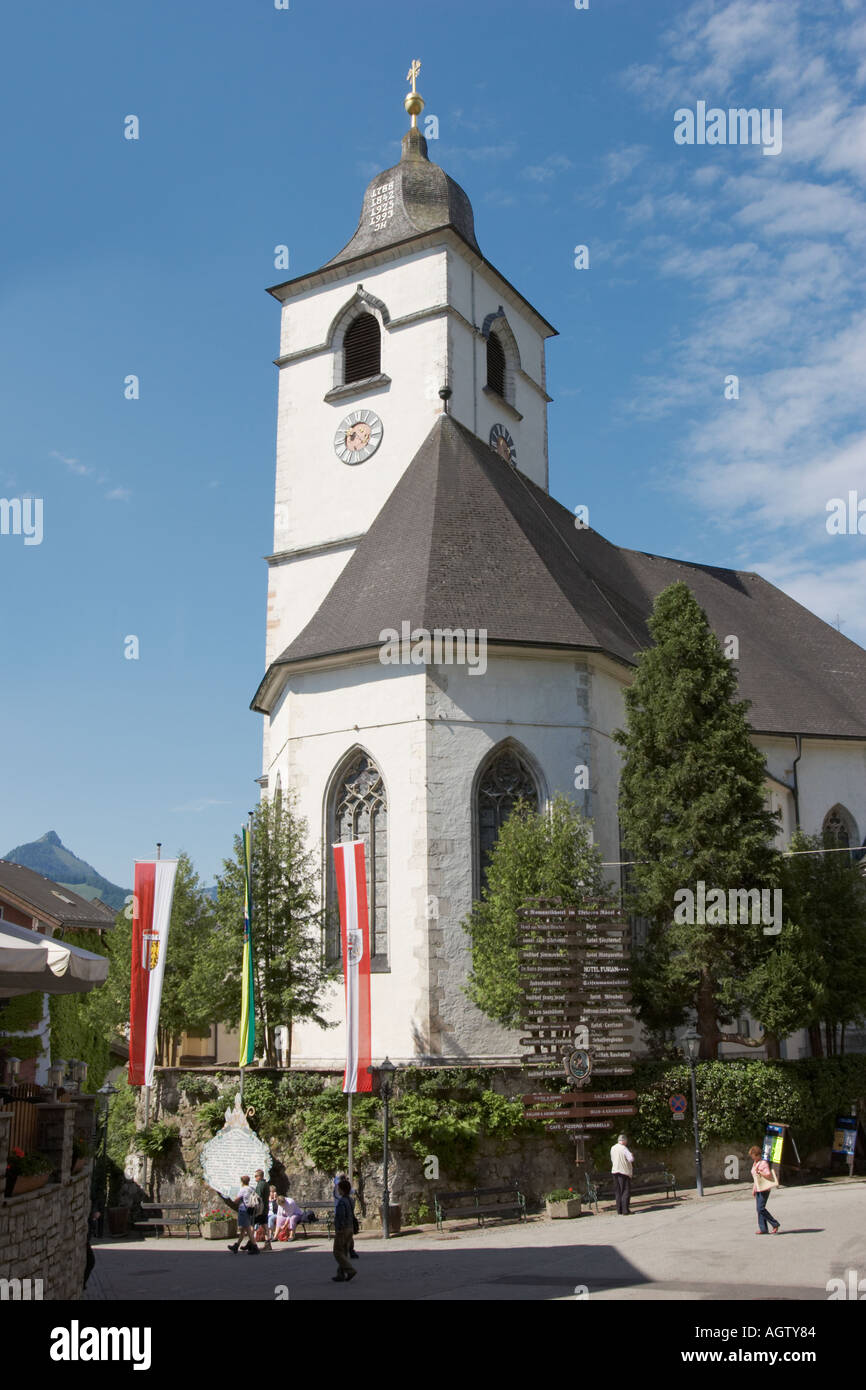 St. Wolfgang church. Salzkammergut, Austria. Stock Photo