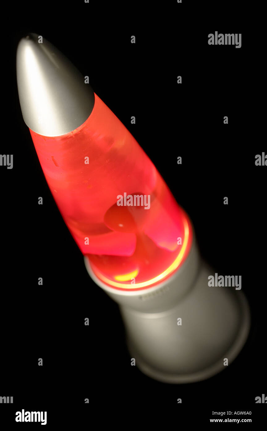 Lava Lamp Black Background Stock Photo Alamy