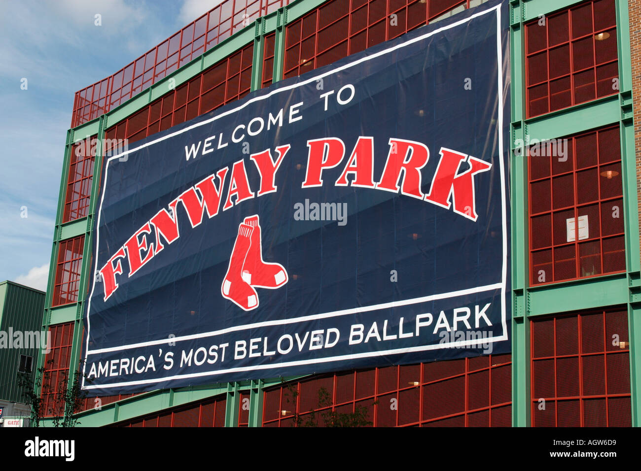 Fenway Park Baseball Stadium Boston MA Home of 2004 + 2007 World Champion Boston Red Sox Stock Photo