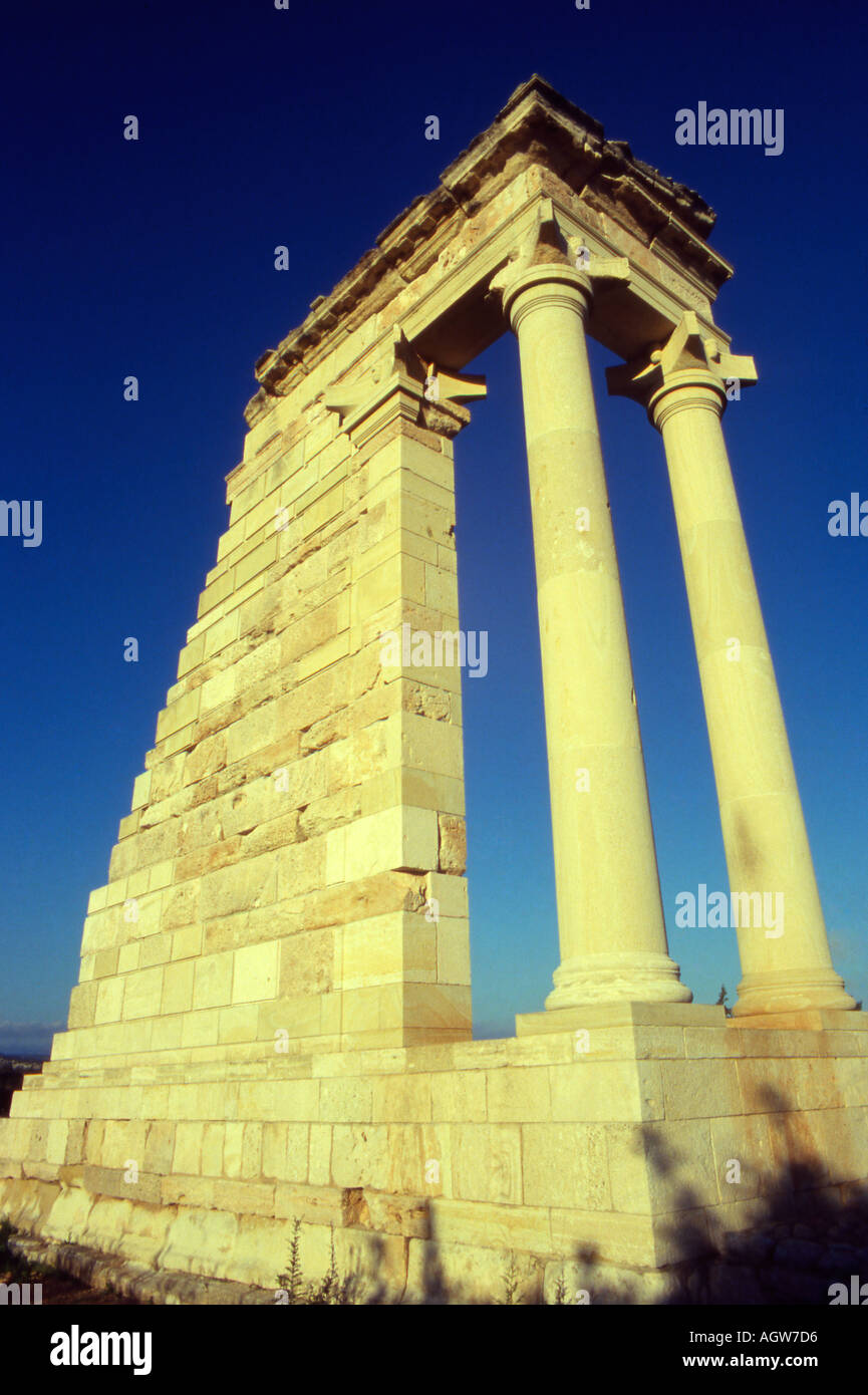 Cyprus Limassol area Curium Sanctury of Apollo Hylates The Temple Stock Photo