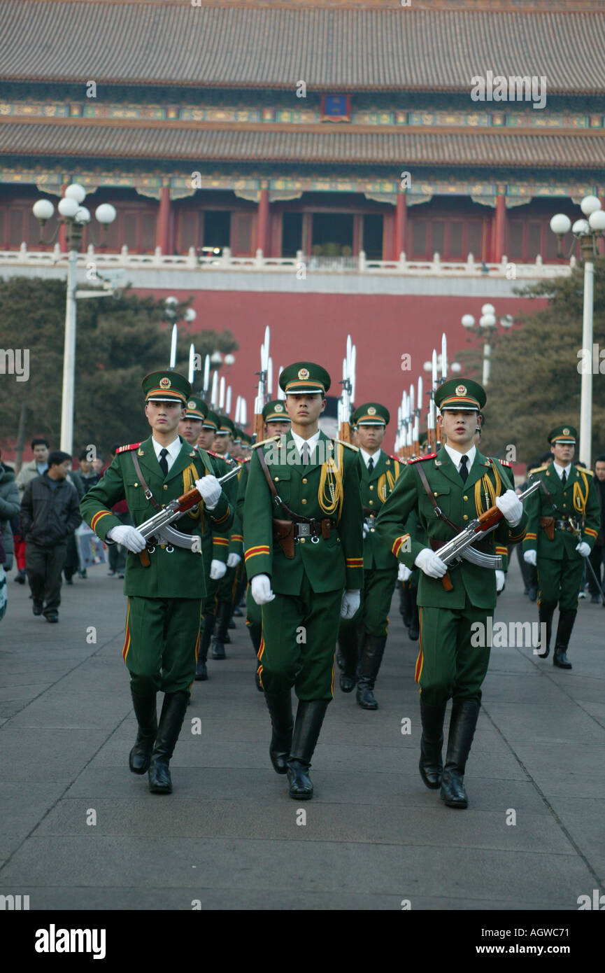 Chinas Peoples Liberation Army Soldiers Marching Stock Photo - Alamy
