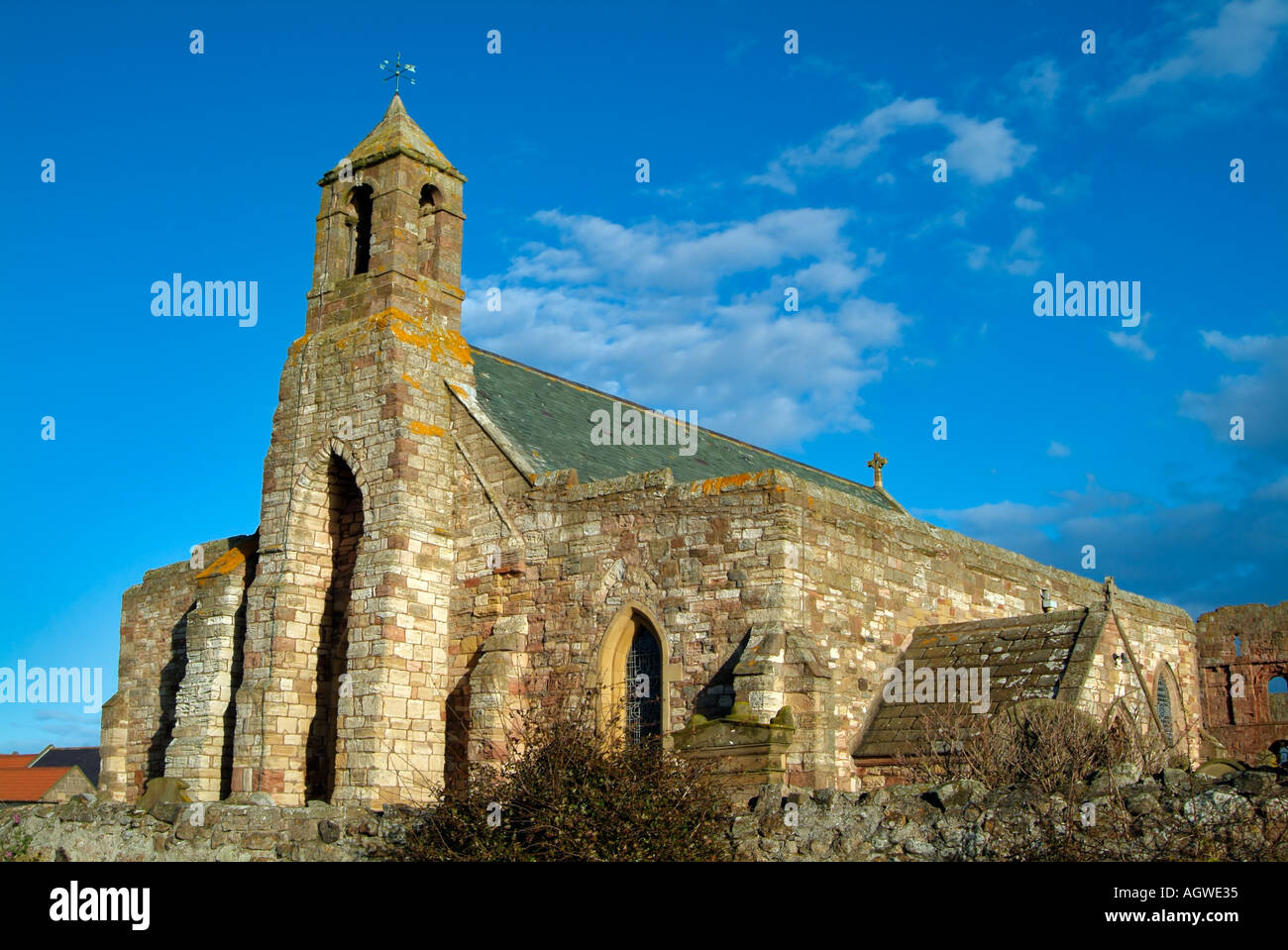 St Cuthberts church Lindisfarne Holy Island Northumberland England