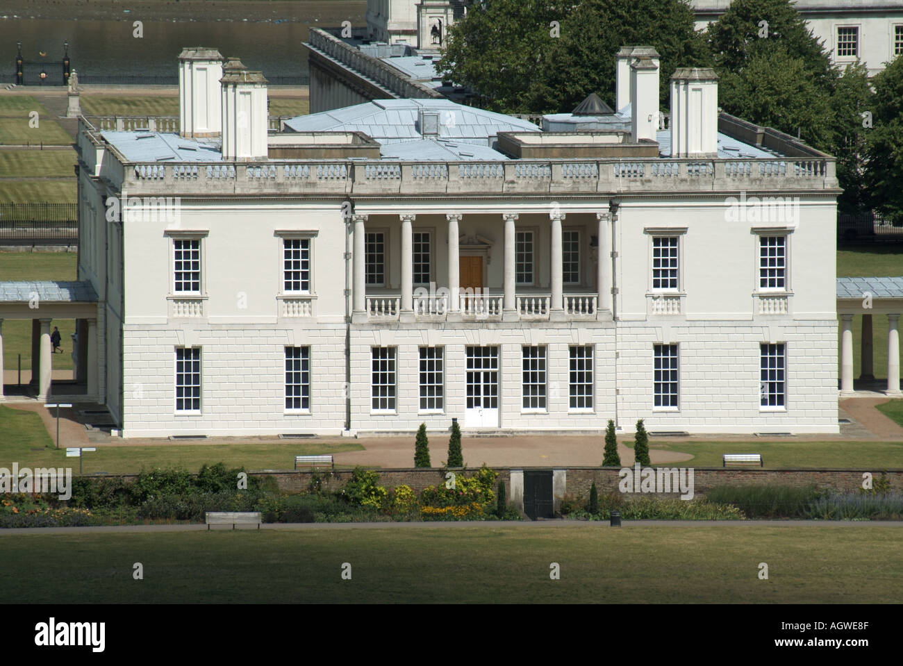 Queen's House Inigo Jones' masterpiece & first Classical building in UK part of the Royal Museums Greenwich in Greenwich Park London England UK Stock Photo