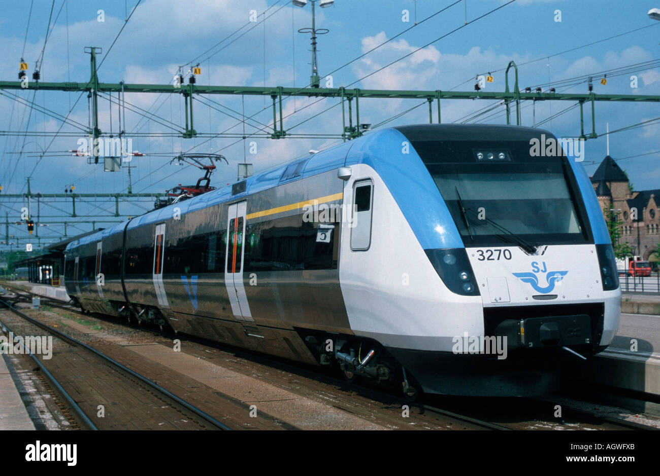 Train / Railroad / Gaevle Stock Photo