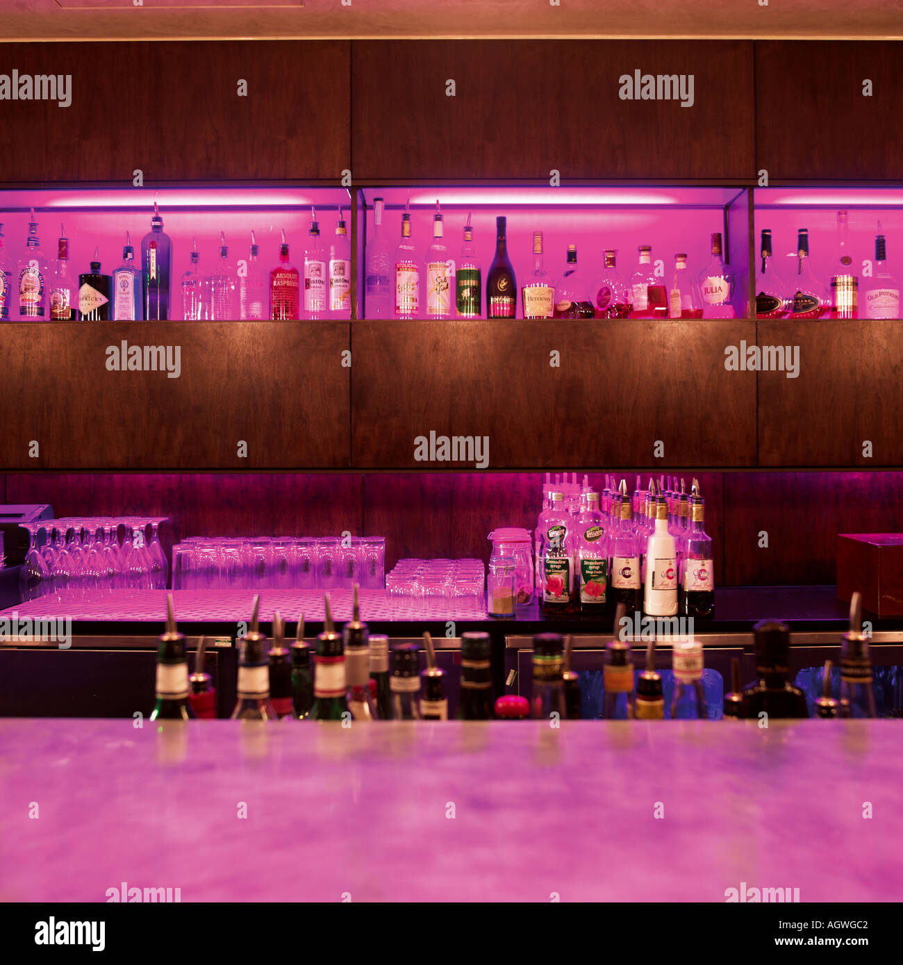 Stylish hotel bar Stock Photo