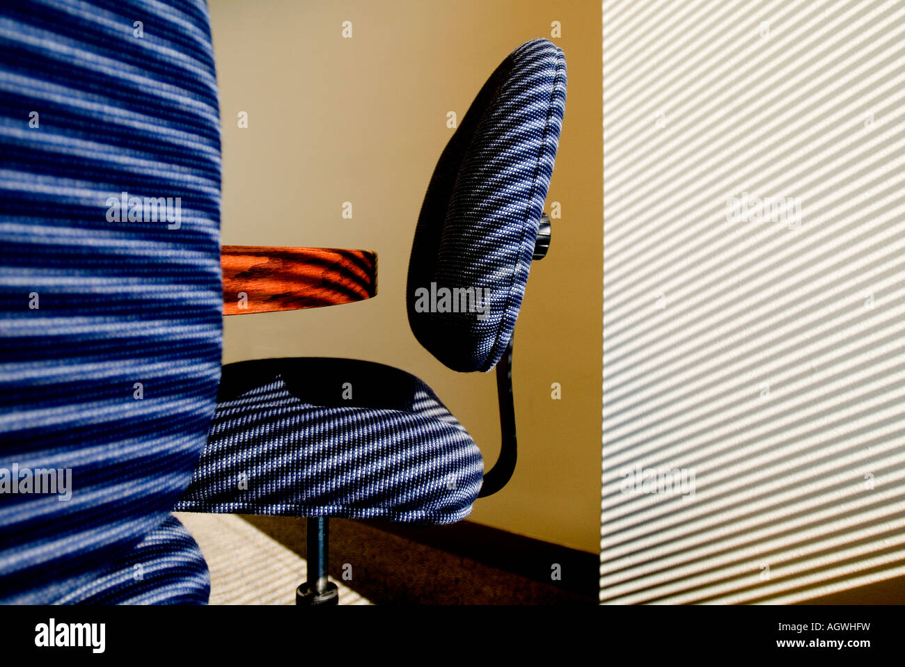 Shadow patterns on conference table and chairs Stock Photo - Alamy