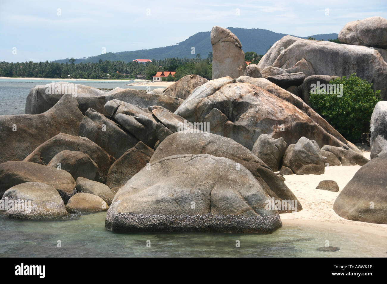 Grandmother Rocks grangfather and grandmother rocks samui island thailand Stock Photo - Alamy