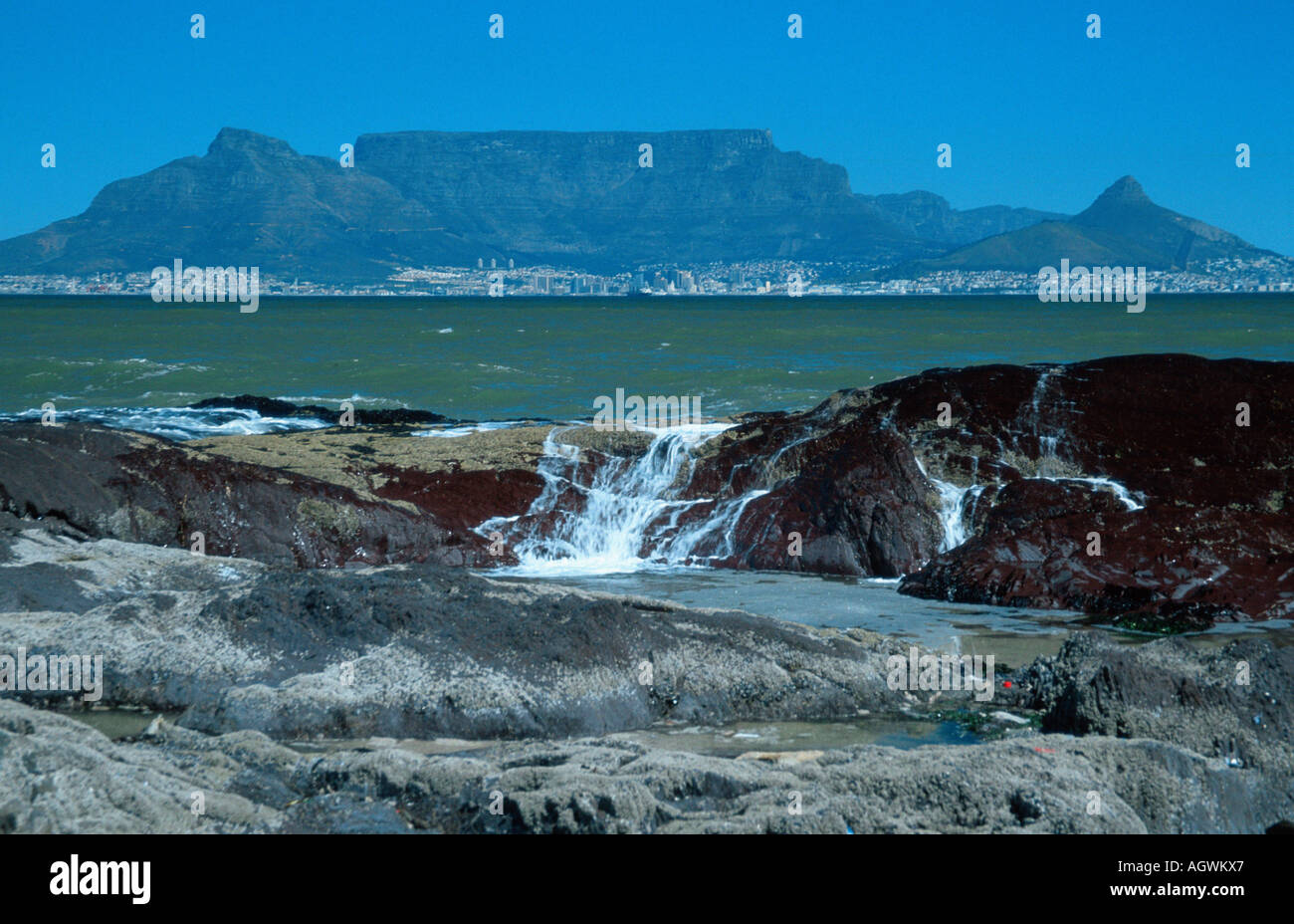 View at table top mountain / Blick auf Tafelberg Stock Photo