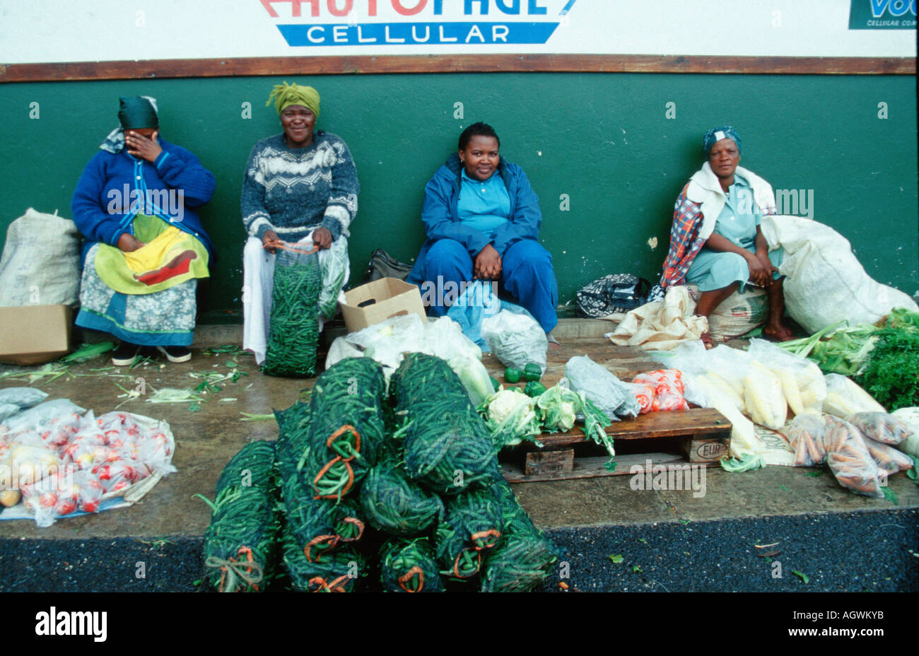 Women selling vegetables / Frauen verkaufen Gemuese Stock Photo