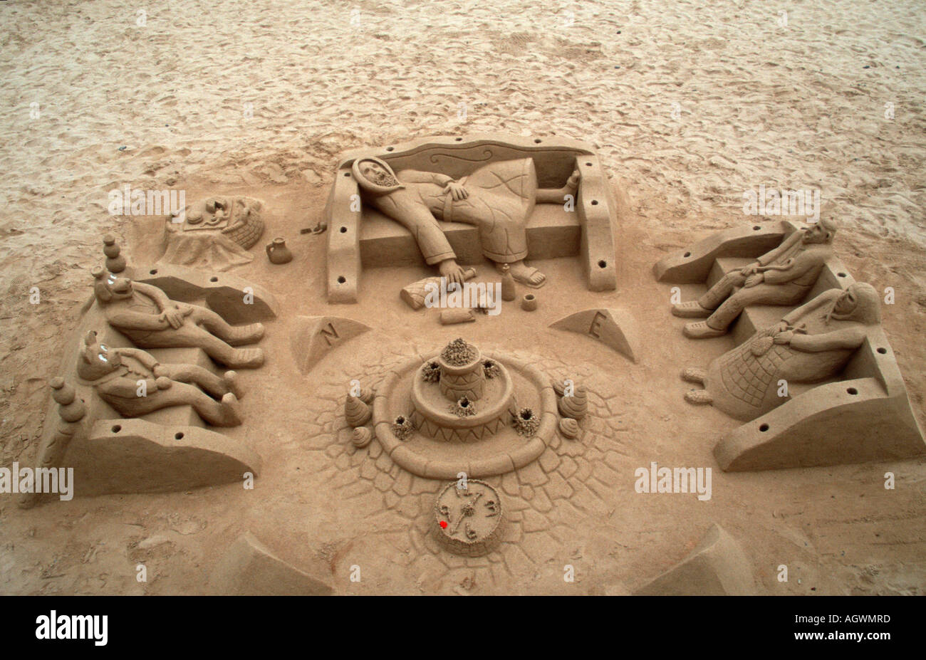 Sand sculputures / Sandskulpturen Stock Photo